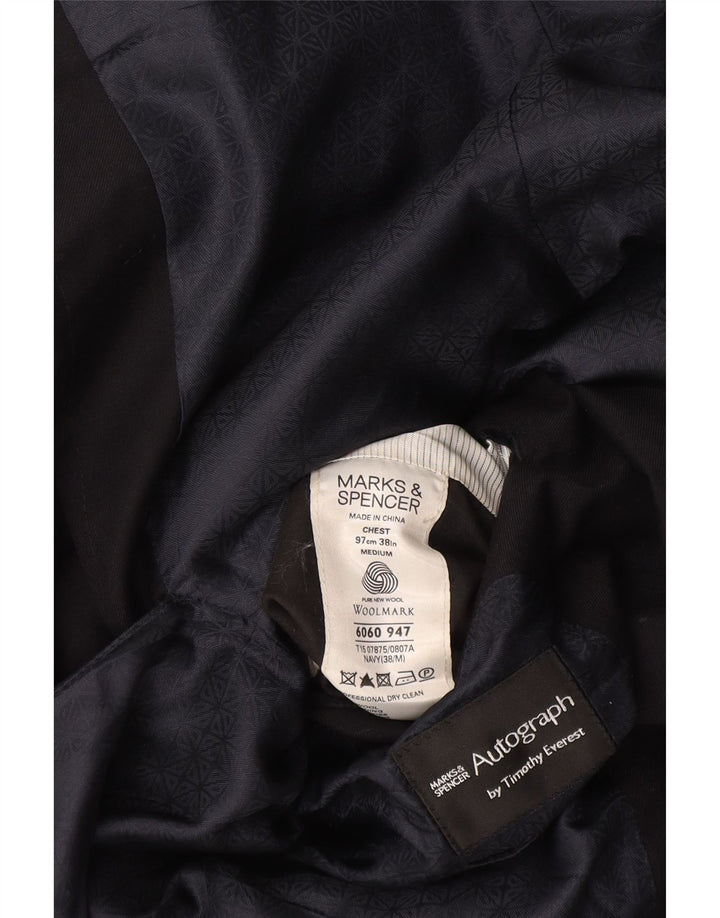 Marks & Spencer Męska marynarka z autografem UK 38, średni granat