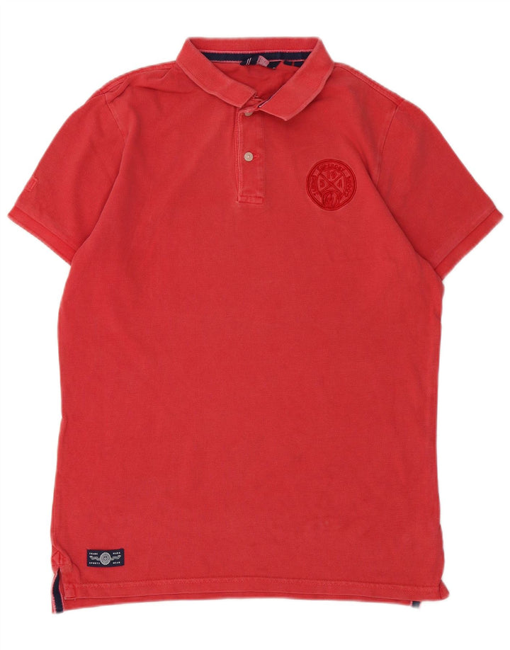 Męska koszulka polo Superdry, bawełniana, w kolorze średnio czerwonym