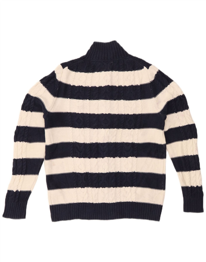 Sweter damski L.L.BEAN UK 14, średni, granatowy, bawełniany w paski