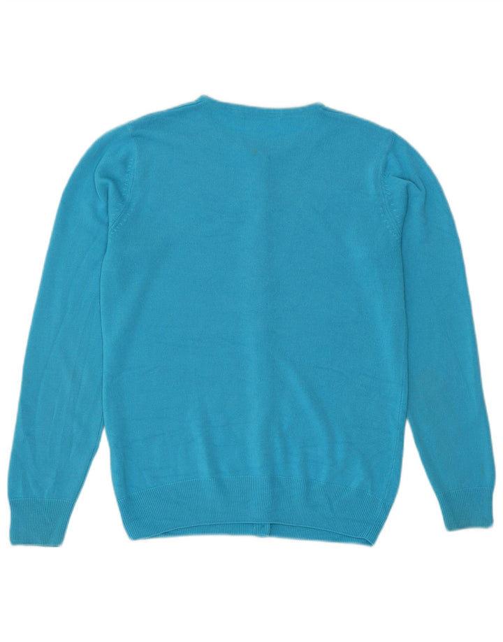 Marks & Spencer Damski sweter kardigan UK 8 Mały turkusowy akryl