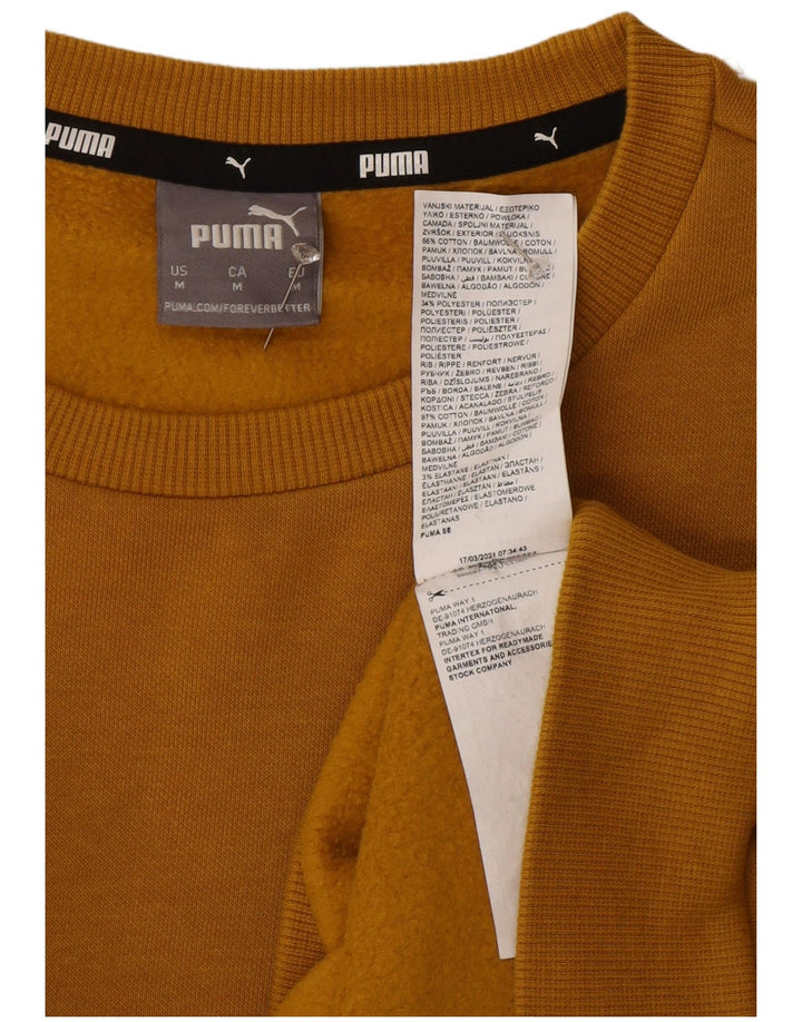 Męska bluza Puma Sweter Średniej Żółtej Bawełny