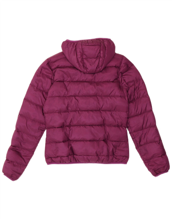 JACK WOLFSKIN Womens Hooded Padded Jacket UK 10 Small  Purple Polyester