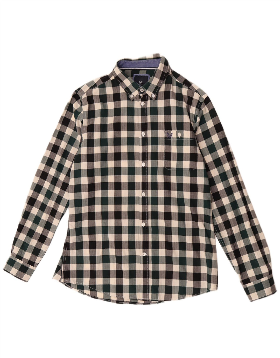 Crew Clothing Męska koszula o dopasowanym kroju, średnia wielobarwna bawełna w kratkę