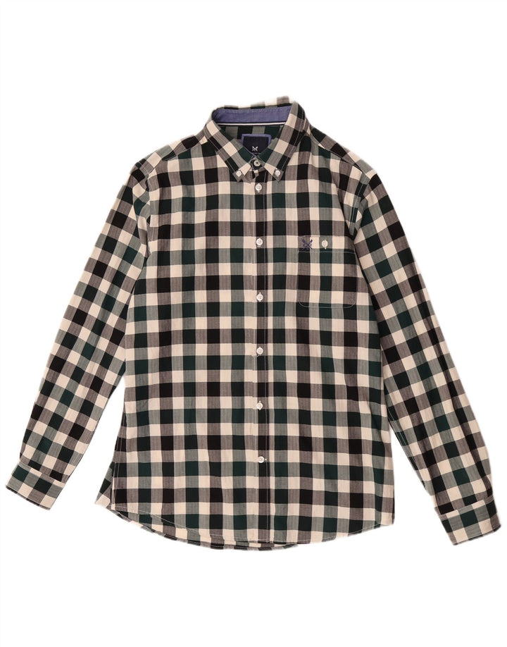 Crew Clothing Męska koszula o dopasowanym kroju, średnia wielobarwna bawełna w kratkę