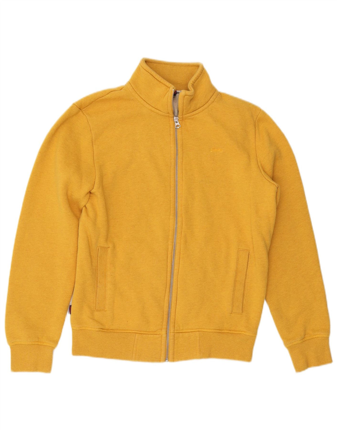 Męska kurtka dresowa Superdry, mała, żółta, bawełniana