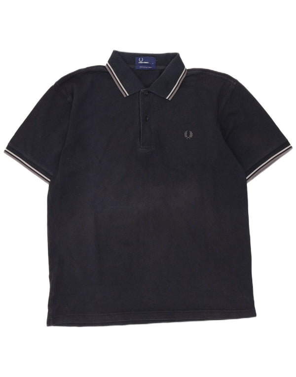 Męska koszulka polo FRED PERRY, duża, granatowa, bawełniana
