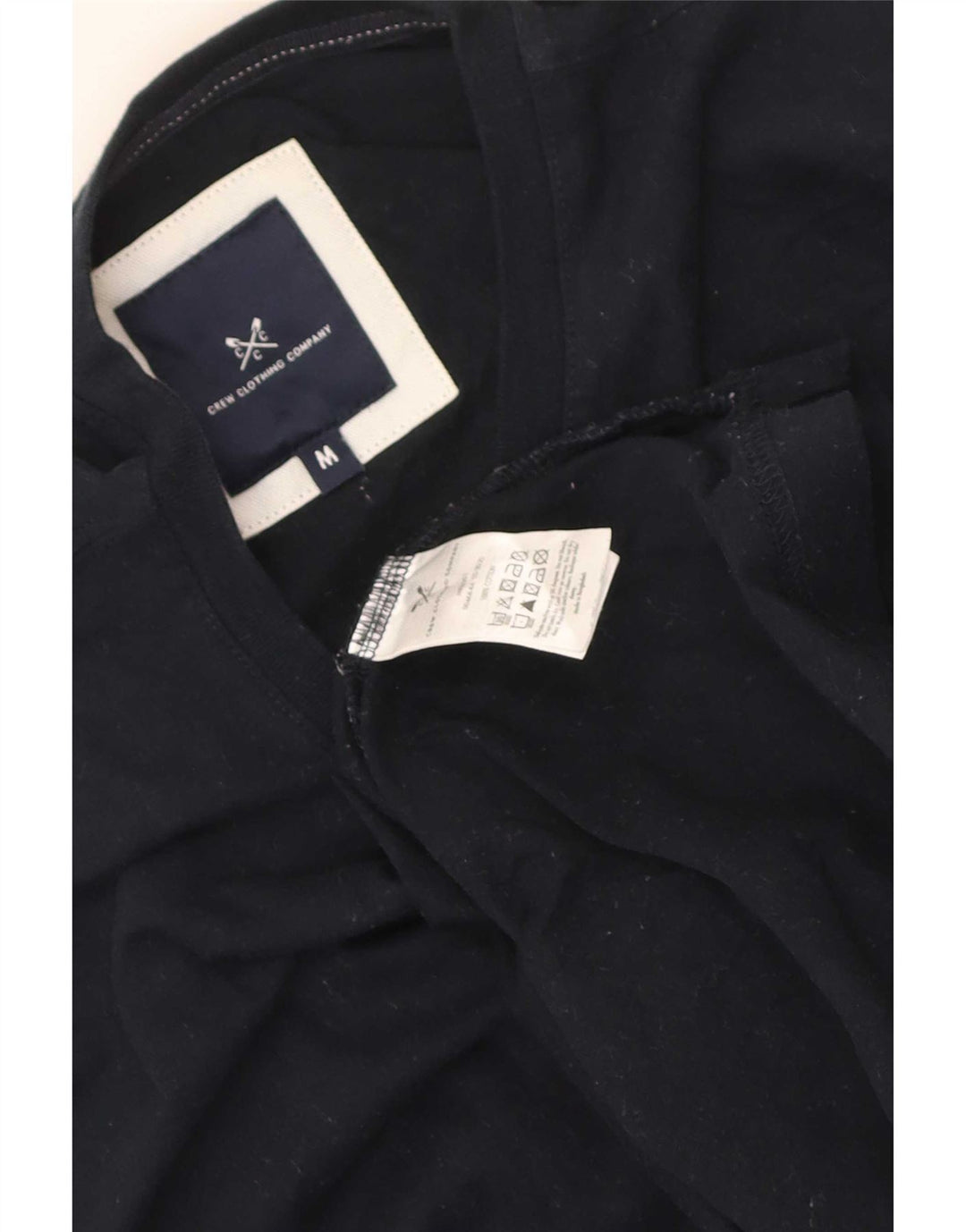 Crew Clothing Męski T-shirt Top Średni Granatowy Bawełna