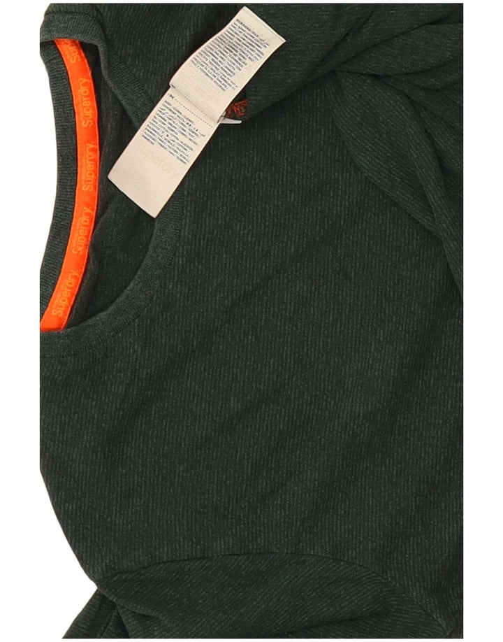 Męski top Superdry z długim rękawem, mały, zielony, bawełniany