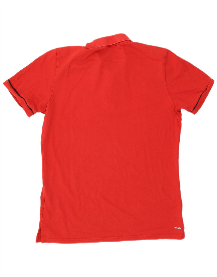 Męska koszulka polo Adidas Climalite, duża, czerwona, bawełniana