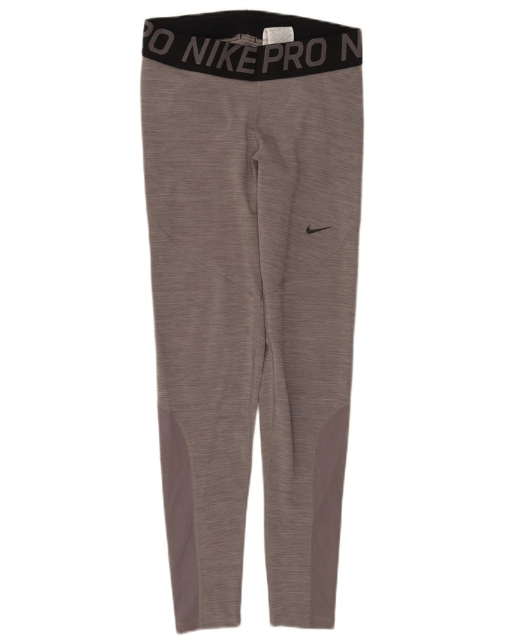 Damskie legginsy Nike Dri Fit Graphic UK 12 w kolorze średnioszarym