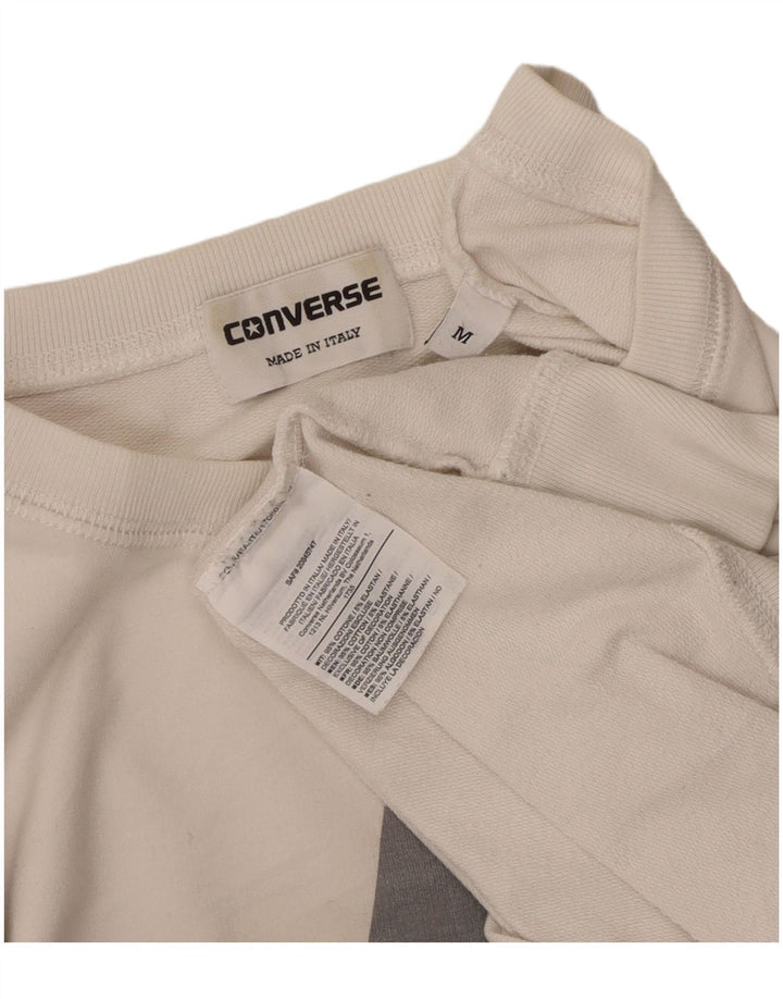 Męska bluza Converse All Star Graphic Jumper, średnia biała bawełna