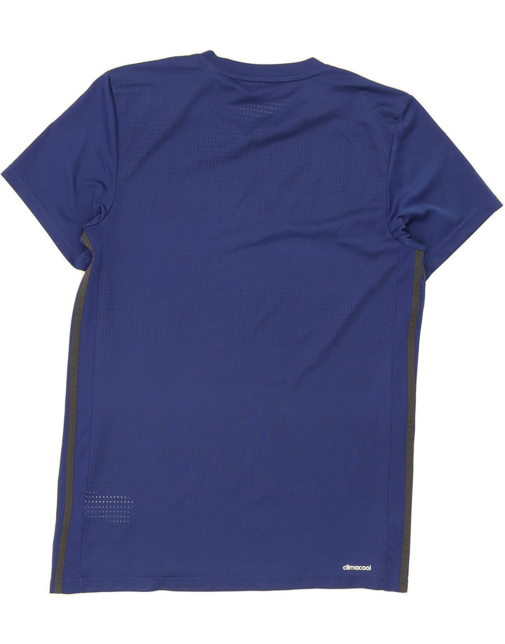 ADIDAS Mens Climacool T-Shirt Top Small Navy Blue Polyester Vintage Adidas and Second-Hand Adidas from Messina Hembry 