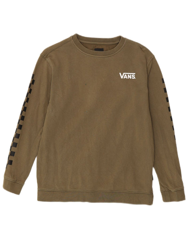 Damska bluza Vans z grafiką, UK 16, duża, bawełniana khaki