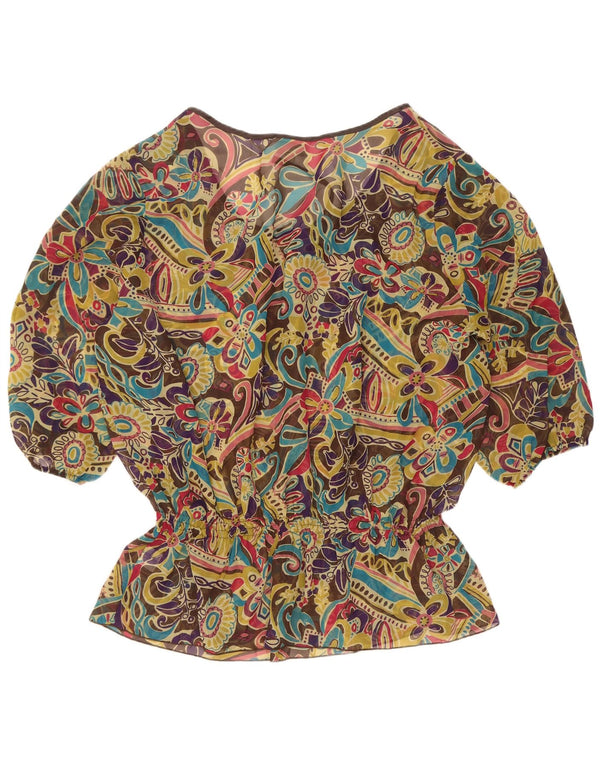 Marks & Spencer Womens See Through Blouse Top UK 22 3XL Multicoloured