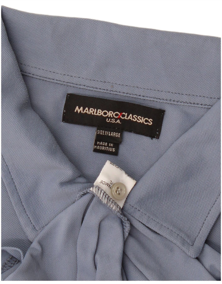 Męska koszulka polo Marlboro Classics 2XL Niebieski poliamid