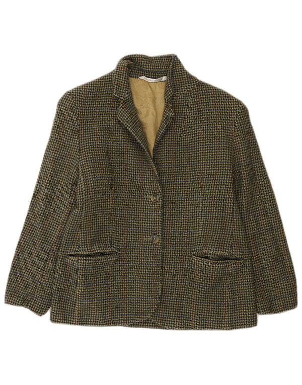 Marks & Spencer Damska marynarka Petite Blazer UK 12, średnia, zielona pepitka