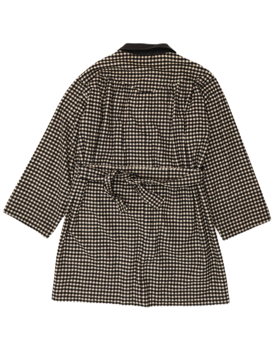 Płaszcz damski w stylu vintage UK 18 XL w kolorze czarnym w kratkę