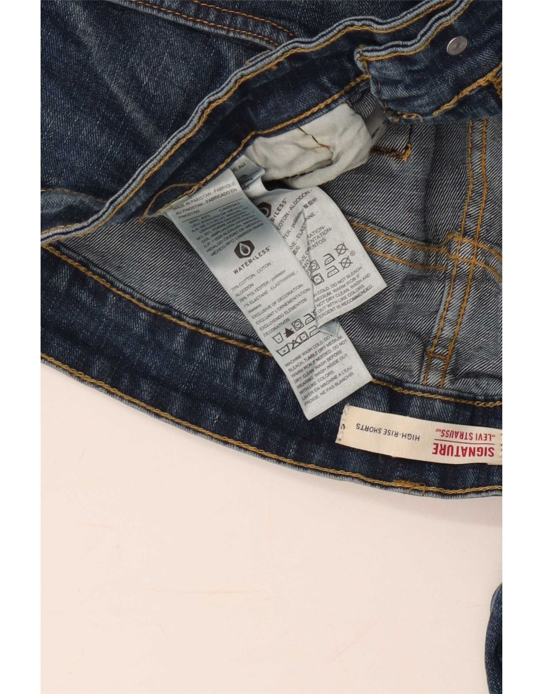 Męskie jeansy Levi's 511 z wysokim stanem W38 L32 Niebieska bawełna