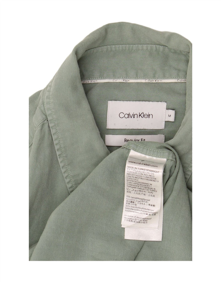 Męska koszula Calvin Klein o regularnym kroju, średnio zielony Lyocell