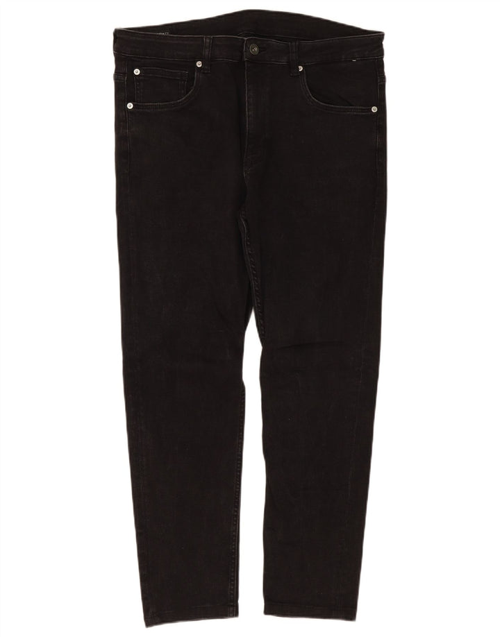 Męskie jeansy slim fit Zara EU 46 XL W36 L28 czarne