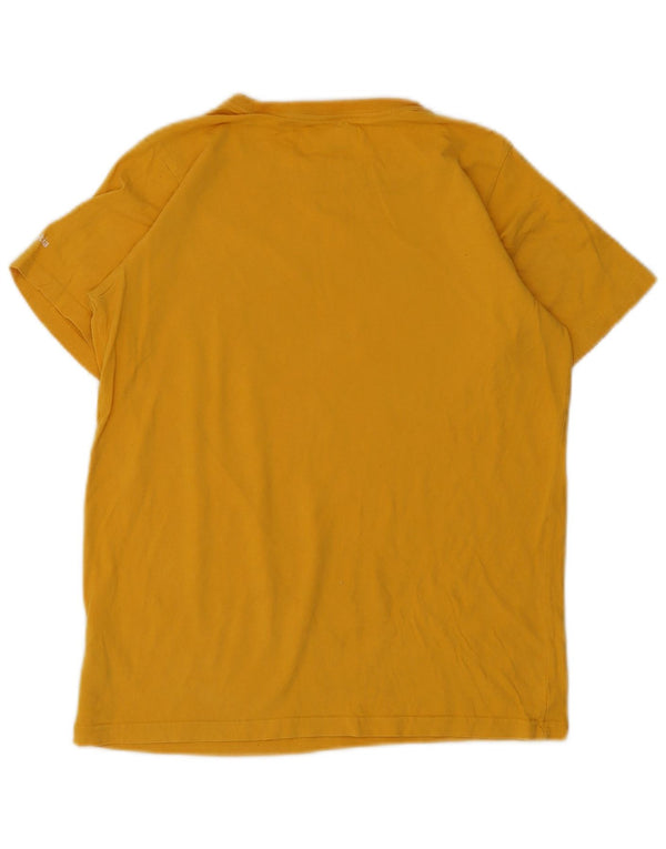 Chłopięca koszulka z grafiką Columbia, 15-16 lat, XL, żółta bawełniana