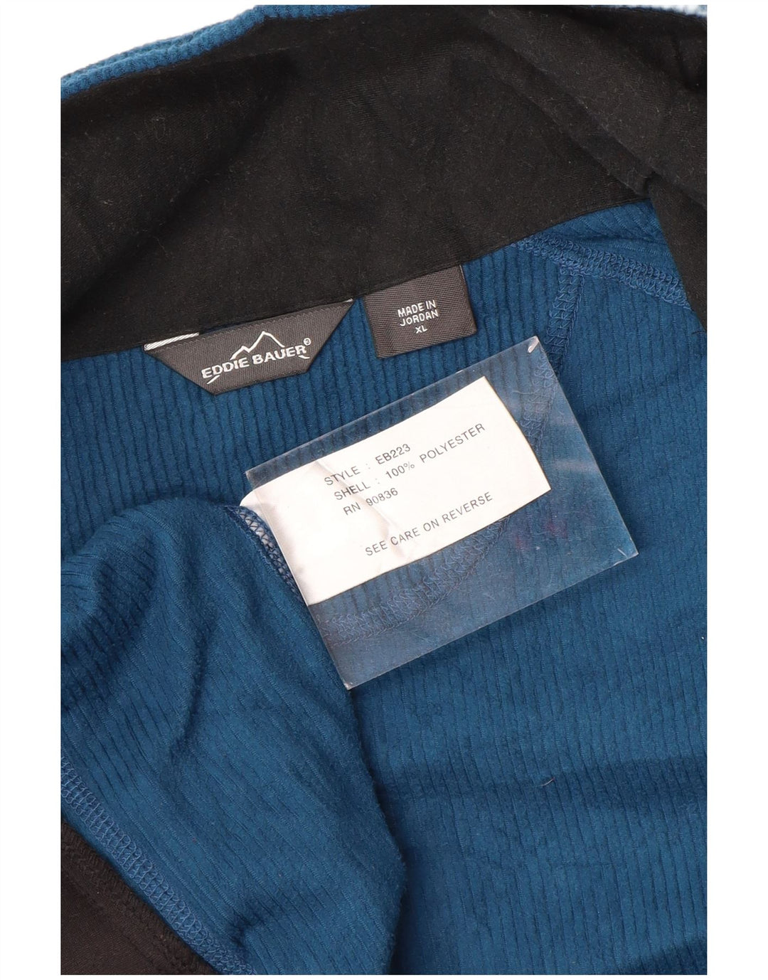 Damska kurtka polarowa EDDIE BAUER UK 18 XL, niebieska, poliestrowa