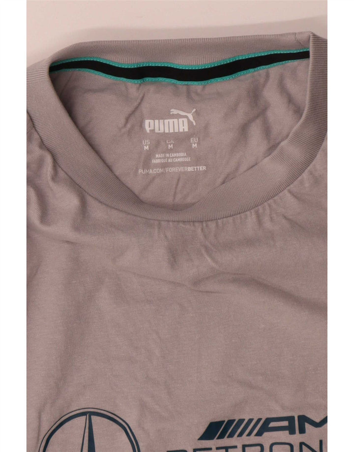 Męska koszulka z grafiką Puma, średnia szara bawełna