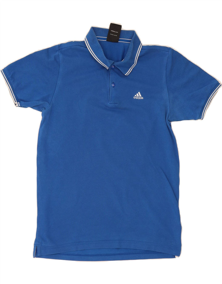 ADIDAS Mens Clima 365 Polo Shirt Medium Blue Cotton Vintage Adidas and Second-Hand Adidas from Messina Hembry 