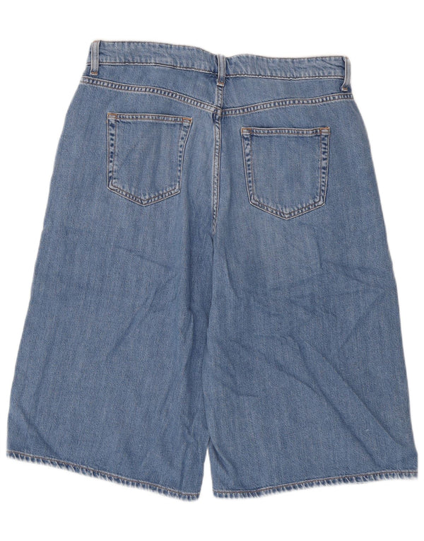 Marks & Spencer Damskie spodenki jeansowe Culotte Bermuda UK 16, duże W34, niebieskie