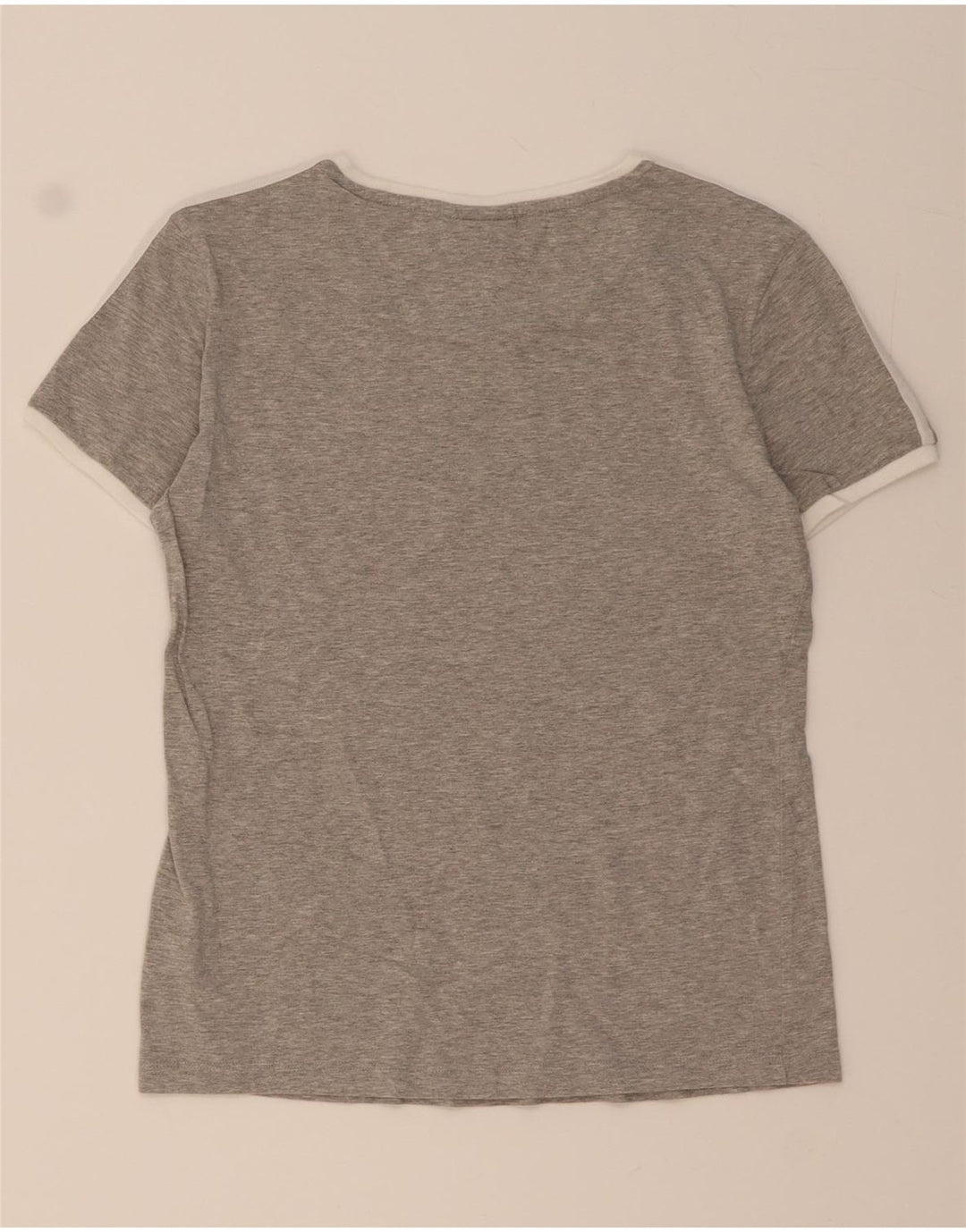 ADIDAS Womens T-Shirt Top UK 14 Medium Grey Cotton Vintage Adidas and Second-Hand Adidas from Messina Hembry 