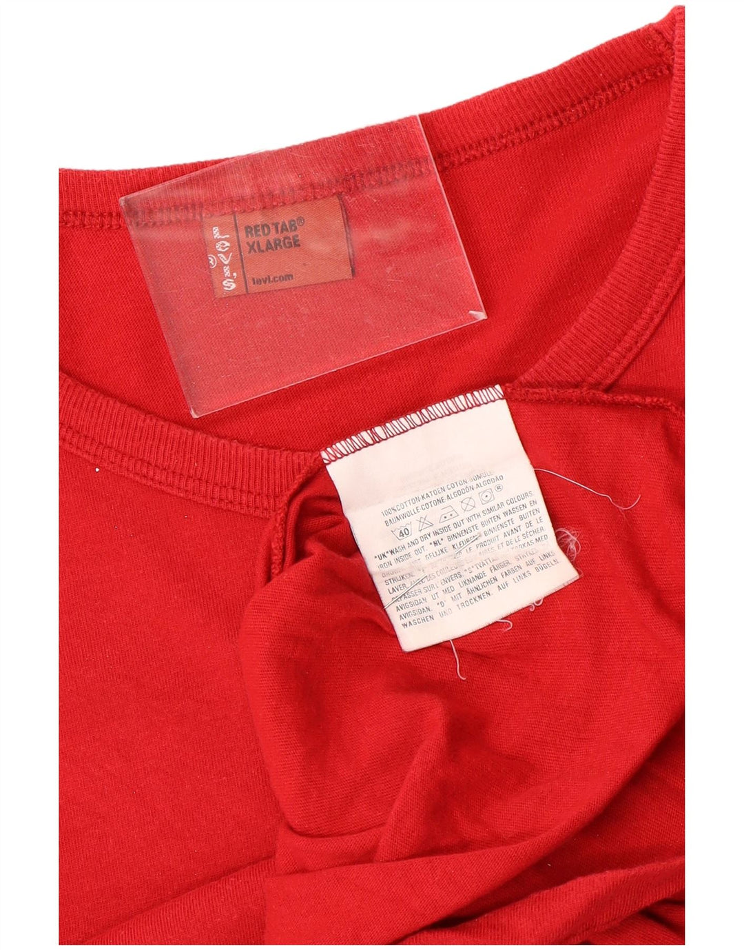 Męska koszulka z grafiką Levi's Top XL, czerwona, bawełniana