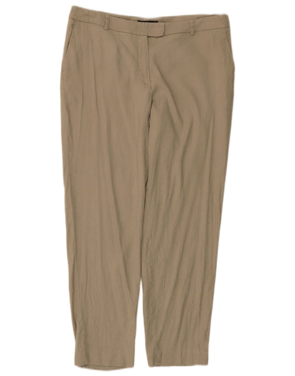 Spodnie Chino Marks & Spencer Damskie UK 12 Medium W32 L27 Beżowe Lniane
