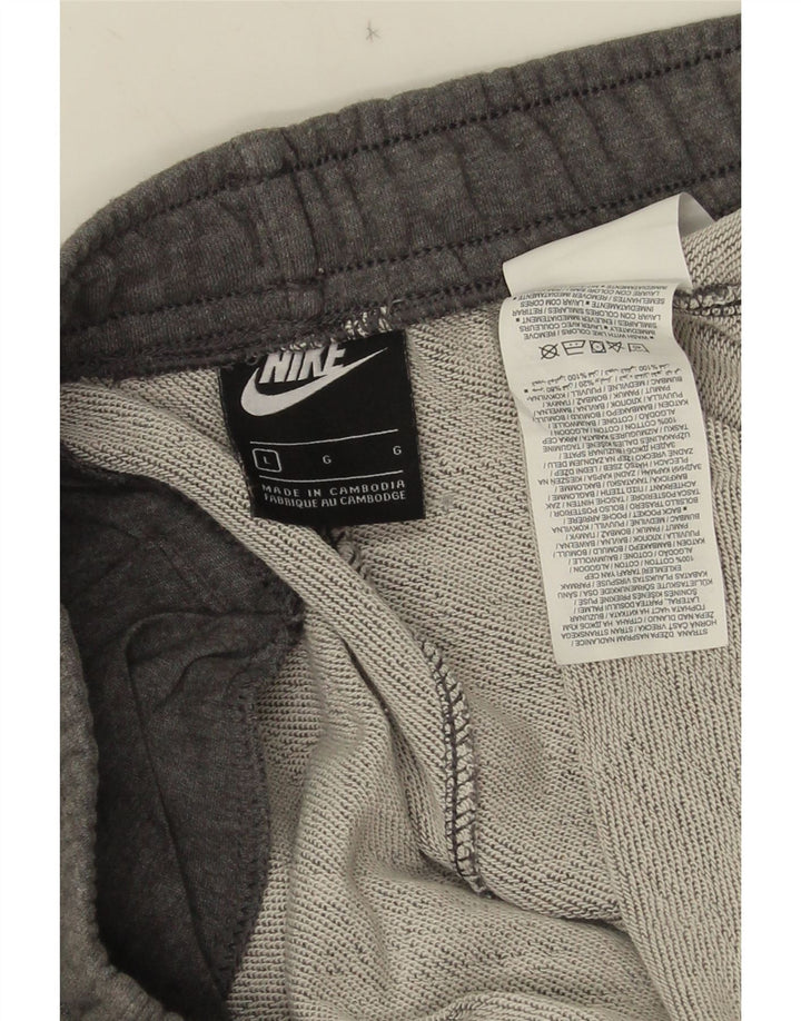 Męskie spodnie dresowe NIKE, duże, szare, bawełniane