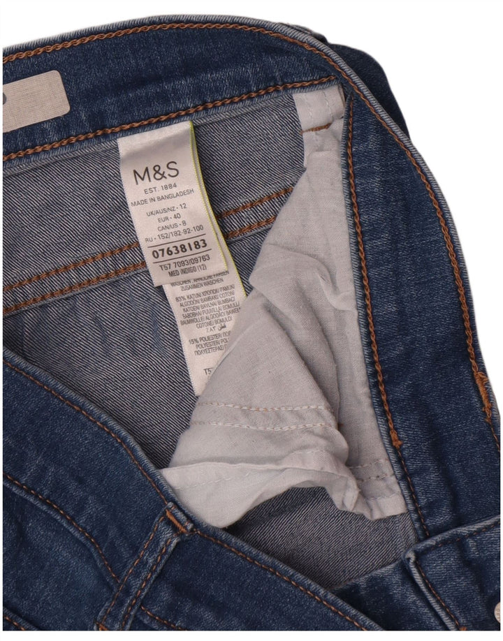 Marks & Spencer Damskie jeansy Cropped UK 12 Medium W32 L21 Niebieskie bawełniane