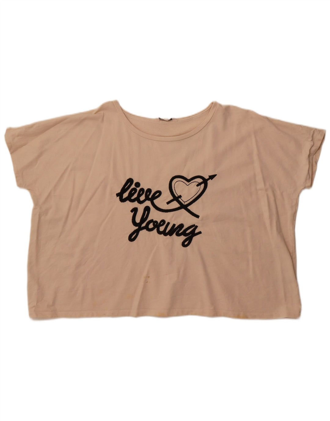 Damska koszulka z krótkim rękawem French Connection Top UK 14, średnia beżowa bawełna