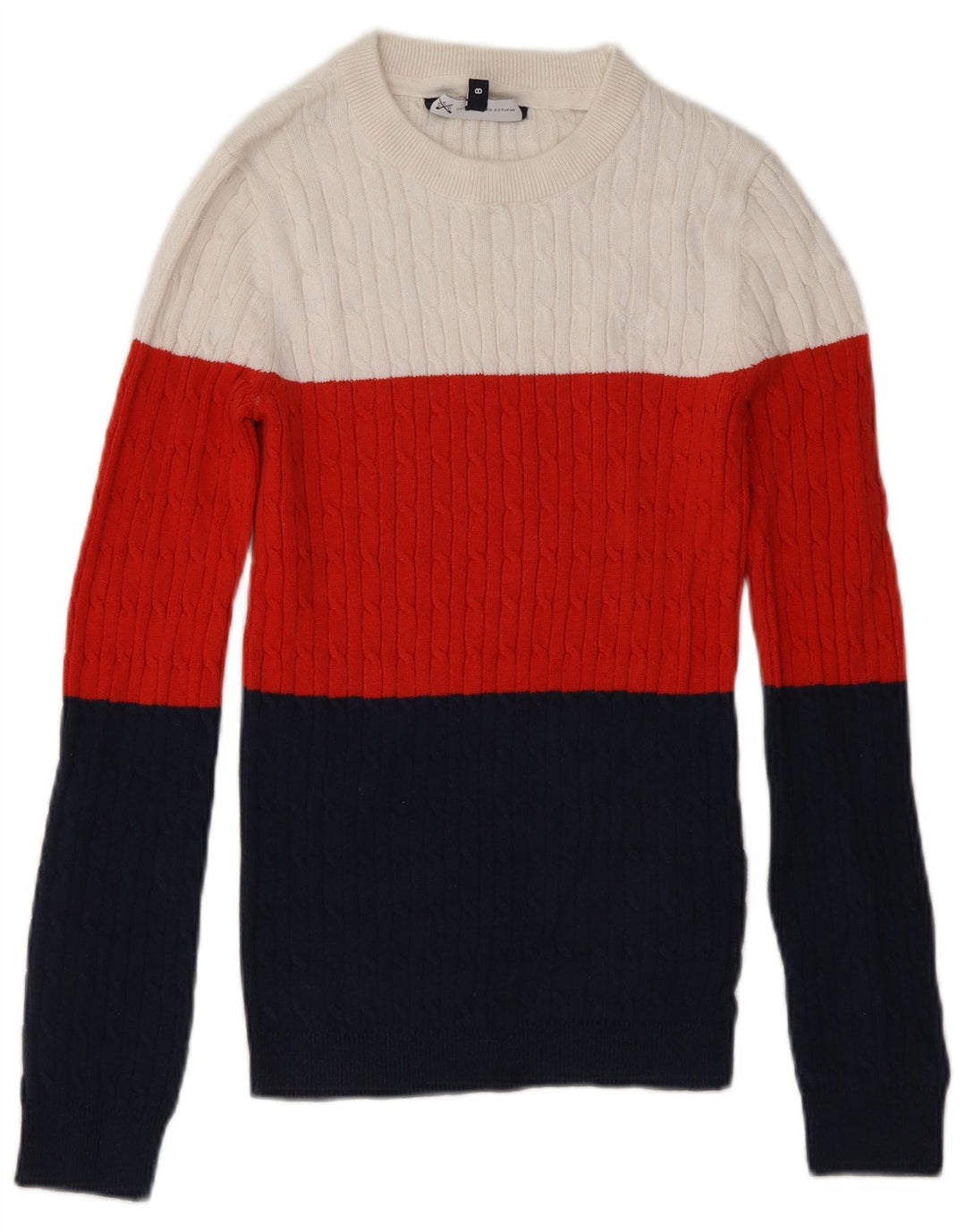 Crew Clothing Damski sweter z okrągłym dekoltem, UK 8, mały, wielokolorowy