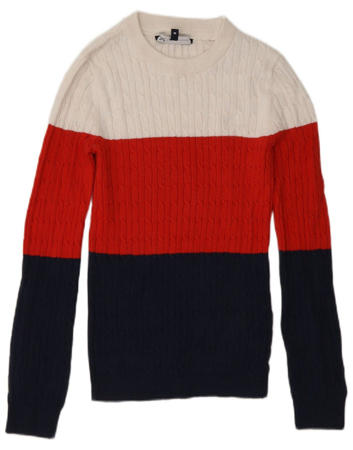 Crew Clothing Damski sweter z okrągłym dekoltem, UK 8, mały, wielokolorowy