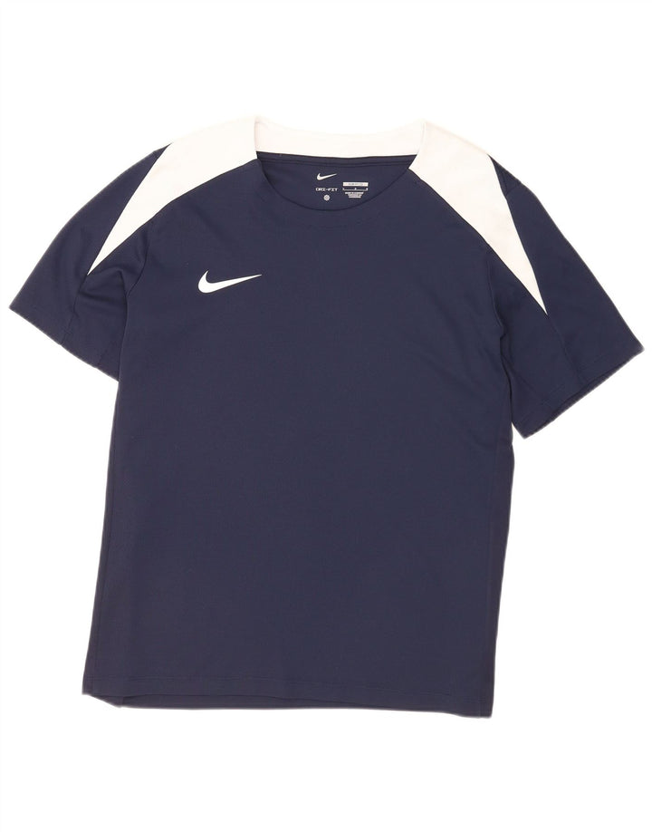 Męski T-shirt Nike Dri Fit Slim Top, duży, granatowy, kolorowy poliester