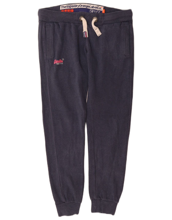 Damskie spodnie dresowe Superdry Slim Fit Joggers UK 16, duże, granatowe