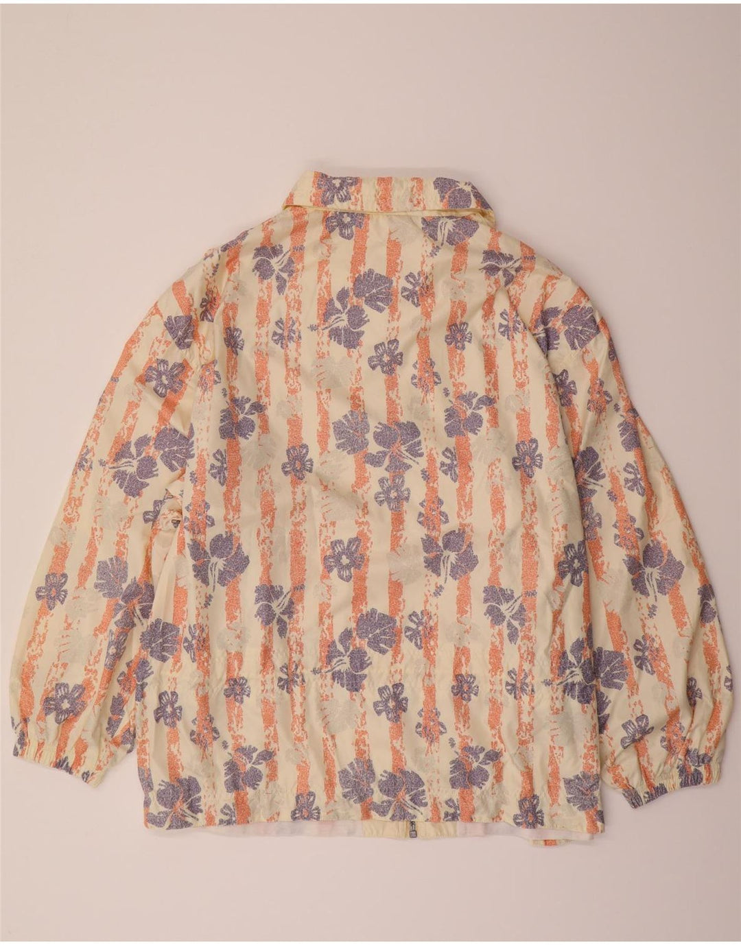 KILLTEC Womens Oversized Bomber Jacket EU 42 Large Beige Floral Polyester