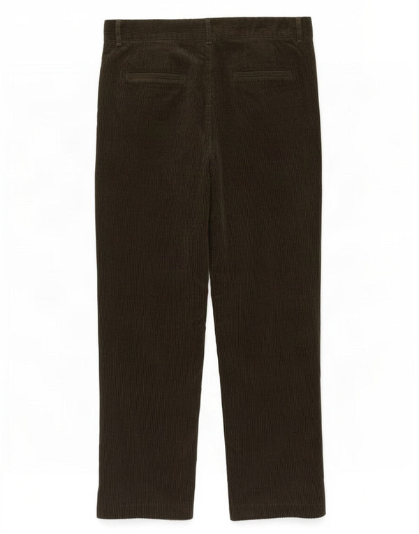 Stefanel Womens Crop Tapered Corduroy Trousers IT 42 Medium W28 L26 Khaki