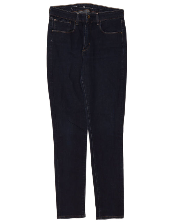 Damskie jeansy Levi's Skinny z wysokim stanem W30 L32 Granatowa bawełna