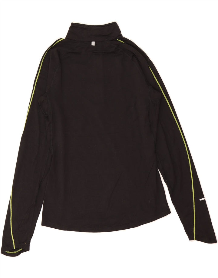NIKE Womens Dri Fit Zip Neck Pullover Tracksuit Top UK 10 Small Black Vintage Nike and Second-Hand Nike from Messina Hembry 