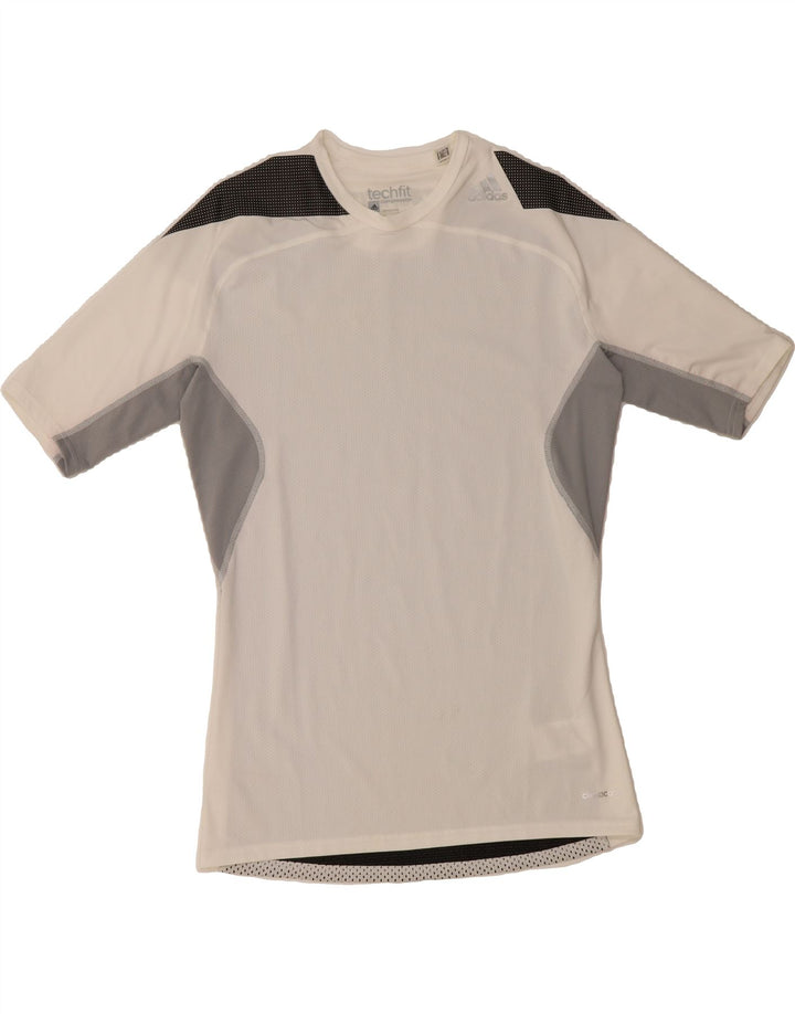 ADIDAS Womens Climacool T-Shirt Top UK 18 XL White Colourblock Polyester Vintage Adidas and Second-Hand Adidas from Messina Hembry 
