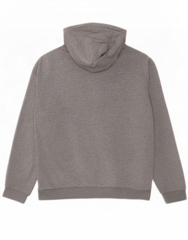 Męska bluza z kapturem Adidas, średnia szara, nakrapiana bawełna