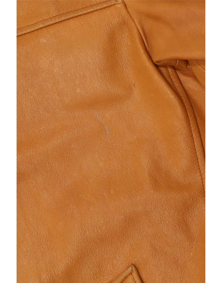 Męska kurtka skórzana Steve Madden UK 42 XL, beżowa skóra