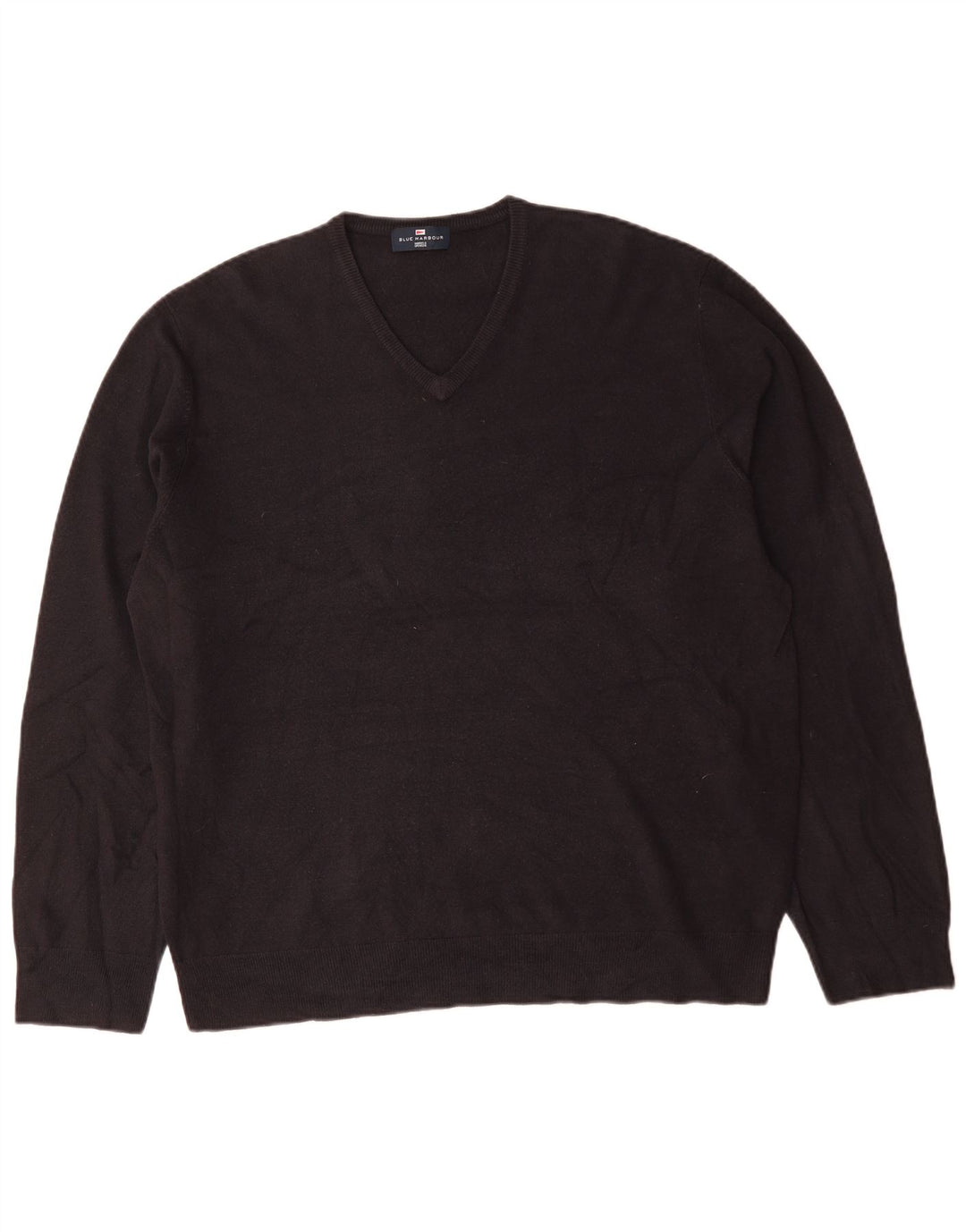 Męski sweter Marks & Spencer Blue Harbor z dekoltem w kształcie litery V, 2XL, granatowy