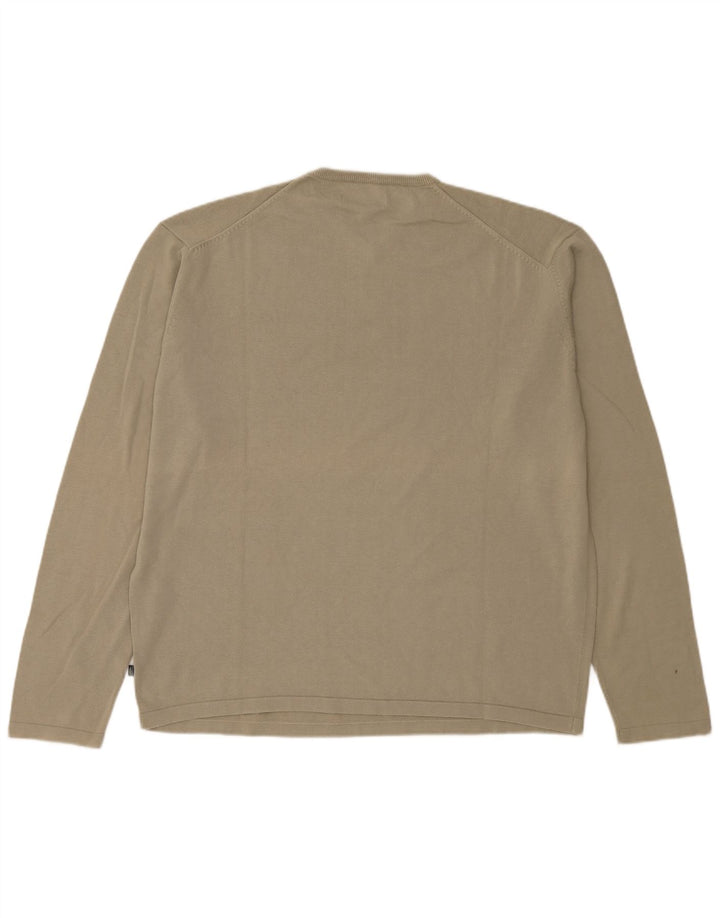 Męski sweter Dockers w kolorze khaki z dekoltem w szpic, 2XL khaki