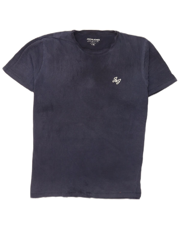 T-shirt męski Jack & Jones Top XL, granatowy, bawełniany