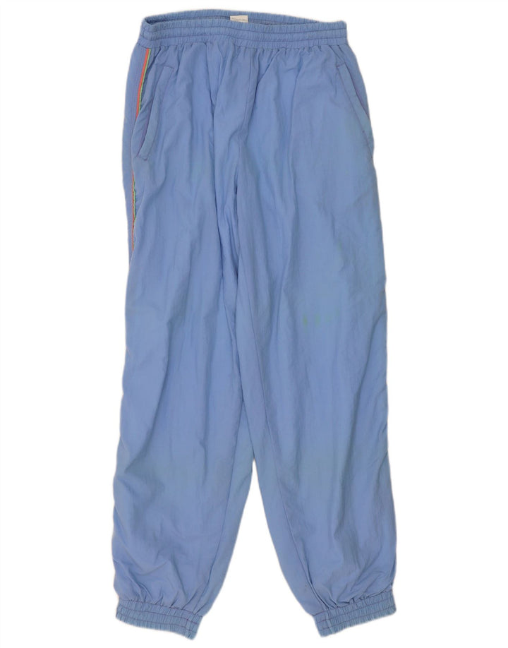 Męskie spodnie dresowe w stylu vintage Joggery w duże niebieskie paski z poliamidu